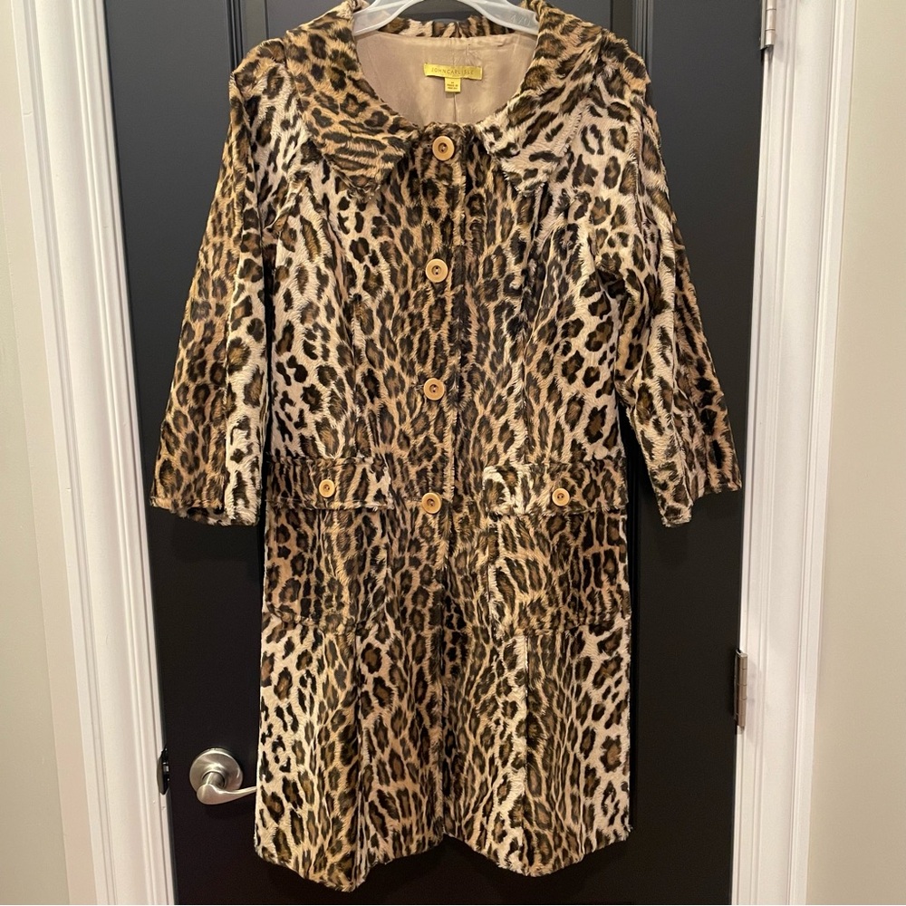 Leopard Print Women's Coat - Brown Animal Print Jacket
